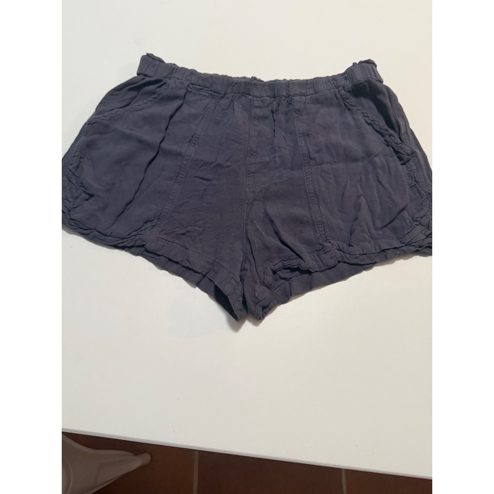 Wishlist Apparel Charcoal Gray Elastic Waist Boho Lounge Shorts Large Sleepwear